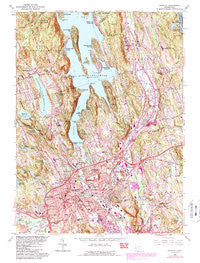 Danbury Connecticut Historical topographic map, 1:24000 scale, 7.5 X 7.5 Minute, Year 1963