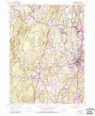 Danielson Connecticut Historical topographic map, 1:24000 scale, 7.5 X 7.5 Minute, Year 1955