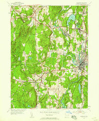 Danielson Connecticut Historical topographic map, 1:24000 scale, 7.5 X 7.5 Minute, Year 1955