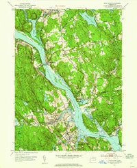 Deep River Connecticut Historical topographic map, 1:24000 scale, 7.5 X 7.5 Minute, Year 1952