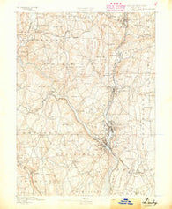 Derby Connecticut Historical topographic map, 1:62500 scale, 15 X 15 Minute, Year 1889
