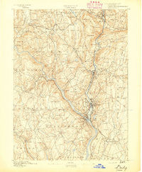 Derby Connecticut Historical topographic map, 1:62500 scale, 15 X 15 Minute, Year 1891
