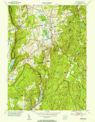 Durham Connecticut Historical topographic map, 1:31680 scale, 7.5 X 7.5 Minute, Year 1953