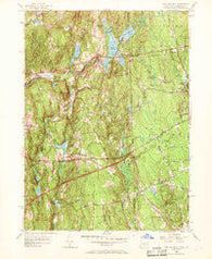 East Killingly Connecticut Historical topographic map, 1:24000 scale, 7.5 X 7.5 Minute, Year 1955