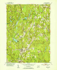 Eastford Connecticut Historical topographic map, 1:31680 scale, 7.5 X 7.5 Minute, Year 1953