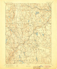 Gilead Connecticut Historical topographic map, 1:62500 scale, 15 X 15 Minute, Year 1892