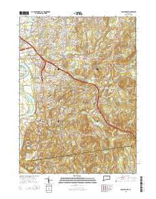 Glastonbury Connecticut Current topographic map, 1:24000 scale, 7.5 X 7.5 Minute, Year 2015