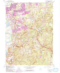 Glastonbury Connecticut Historical topographic map, 1:24000 scale, 7.5 X 7.5 Minute, Year 1964