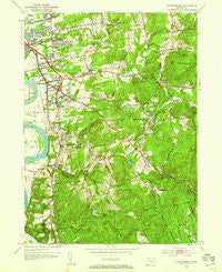 Glastonbury Connecticut Historical topographic map, 1:24000 scale, 7.5 X 7.5 Minute, Year 1953