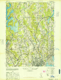 Glenville Connecticut Historical topographic map, 1:24000 scale, 7.5 X 7.5 Minute, Year 1944