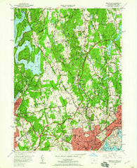 Glenville Connecticut Historical topographic map, 1:24000 scale, 7.5 X 7.5 Minute, Year 1951