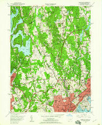 Glenville Connecticut Historical topographic map, 1:24000 scale, 7.5 X 7.5 Minute, Year 1951