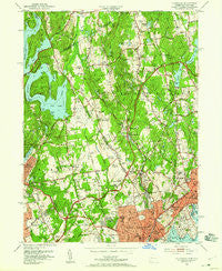 Glenville Connecticut Historical topographic map, 1:24000 scale, 7.5 X 7.5 Minute, Year 1951
