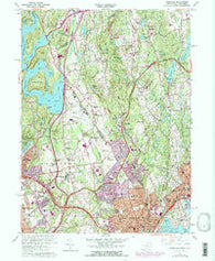 Glenville Connecticut Historical topographic map, 1:24000 scale, 7.5 X 7.5 Minute, Year 1960