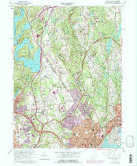 Glenville Connecticut Historical topographic map, 1:24000 scale, 7.5 X 7.5 Minute, Year 1960