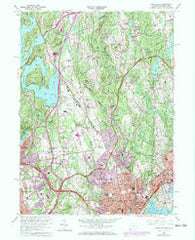 Glenville Connecticut Historical topographic map, 1:24000 scale, 7.5 X 7.5 Minute, Year 1960