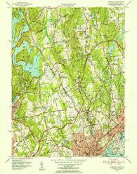 Glenville Connecticut Historical topographic map, 1:31680 scale, 7.5 X 7.5 Minute, Year 1951