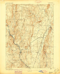 Granby Connecticut Historical topographic map, 1:62500 scale, 15 X 15 Minute, Year 1892