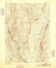 Granby Connecticut Historical topographic map, 1:62500 scale, 15 X 15 Minute, Year 1892
