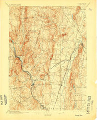 Granby Connecticut Historical topographic map, 1:62500 scale, 15 X 15 Minute, Year 1892