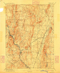Granby Connecticut Historical topographic map, 1:62500 scale, 15 X 15 Minute, Year 1892