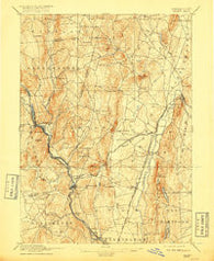 Granby Connecticut Historical topographic map, 1:62500 scale, 15 X 15 Minute, Year 1892