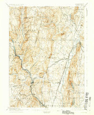Granby Connecticut Historical topographic map, 1:62500 scale, 15 X 15 Minute, Year 1892