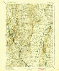 Granby Connecticut Historical topographic map, 1:62500 scale, 15 X 15 Minute, Year 1892