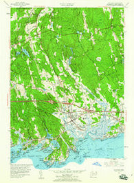Guilford Connecticut Historical topographic map, 1:24000 scale, 7.5 X 7.5 Minute, Year 1954