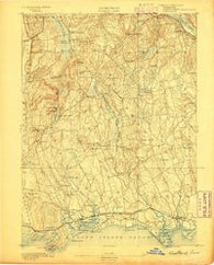 Guilford Connecticut Historical topographic map, 1:62500 scale, 15 X 15 Minute, Year 1893