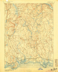 Guilford Connecticut Historical topographic map, 1:62500 scale, 15 X 15 Minute, Year 1893