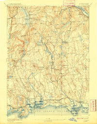 Guilford Connecticut Historical topographic map, 1:62500 scale, 15 X 15 Minute, Year 1893
