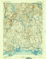 Guilford Connecticut Historical topographic map, 1:62500 scale, 15 X 15 Minute, Year 1893