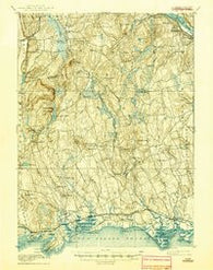 Guilford Connecticut Historical topographic map, 1:62500 scale, 15 X 15 Minute, Year 1893