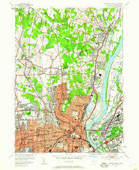 Hartford North Connecticut Historical topographic map, 1:24000 scale, 7.5 X 7.5 Minute, Year 1952