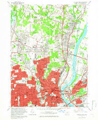 Hartford North Connecticut Historical topographic map, 1:24000 scale, 7.5 X 7.5 Minute, Year 1964