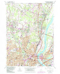 Hartford North Connecticut Historical topographic map, 1:24000 scale, 7.5 X 7.5 Minute, Year 1964