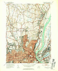 Hartford North Connecticut Historical topographic map, 1:31680 scale, 7.5 X 7.5 Minute, Year 1952