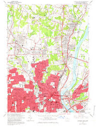 Hartford North Connecticut Historical topographic map, 1:24000 scale, 7.5 X 7.5 Minute, Year 1964