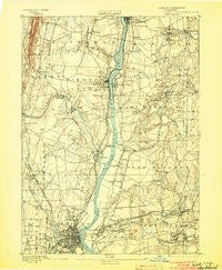 Hartford Connecticut Historical topographic map, 1:62500 scale, 15 X 15 Minute, Year 1892