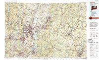Hartford Connecticut Historical topographic map, 1:100000 scale, 30 X 60 Minute, Year 1994