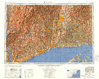 Hartford Connecticut Historical topographic map, 1:250000 scale, 1 X 2 Degree, Year 1947