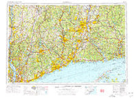 Hartford Connecticut Historical topographic map, 1:250000 scale, 1 X 2 Degree, Year 1962