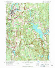 Jewett City Connecticut Historical topographic map, 1:24000 scale, 7.5 X 7.5 Minute, Year 1953