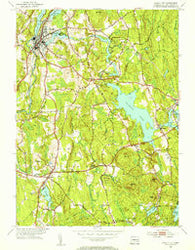 Jewett City Connecticut Historical topographic map, 1:31680 scale, 7.5 X 7.5 Minute, Year 1953