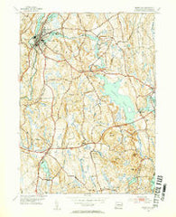 Jewett City Connecticut Historical topographic map, 1:31680 scale, 7.5 X 7.5 Minute, Year 1953