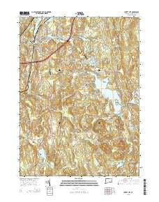 Jewett City Connecticut Current topographic map, 1:24000 scale, 7.5 X 7.5 Minute, Year 2015