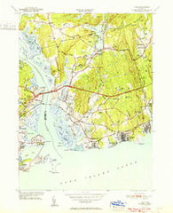 Lyme Connecticut Historical topographic map, 1:31680 scale, 7.5 X 7.5 Minute, Year 1951