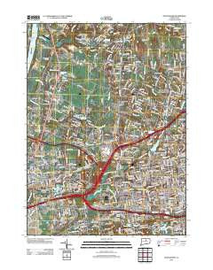 Manchester Connecticut Historical topographic map, 1:24000 scale, 7.5 X 7.5 Minute, Year 2012