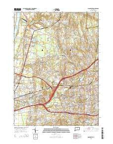 Manchester Connecticut Current topographic map, 1:24000 scale, 7.5 X 7.5 Minute, Year 2015